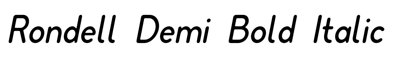 Rondell Demi Bold Italic